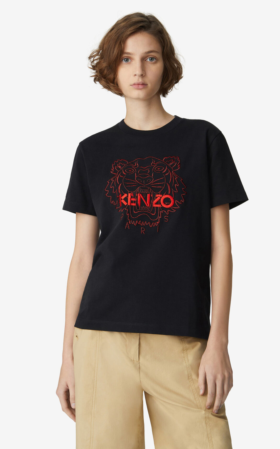 Camisetas Kenzo Tiger loose fitting Mujer Negras - SKU.2135221